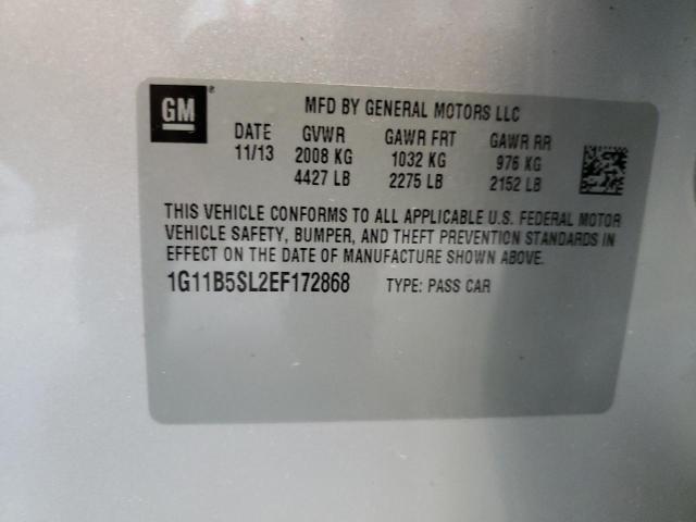 Photo 10 from auction – 2014 CHEVROLET MALIBU LS with VIN 1G11B5SL2EF172868