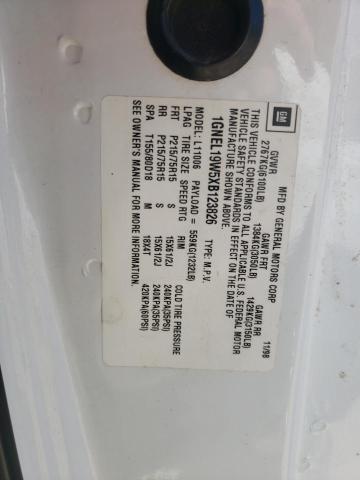 Photo 10 from auction – 1999 CHEVROLET ASTRO with VIN 1GNEL19W5XB123826