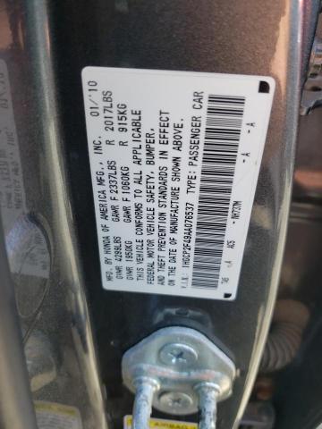 Photo 10 from auction – 2010 HONDA ACCORD LXP with VIN 1HGCP2F49AA076537