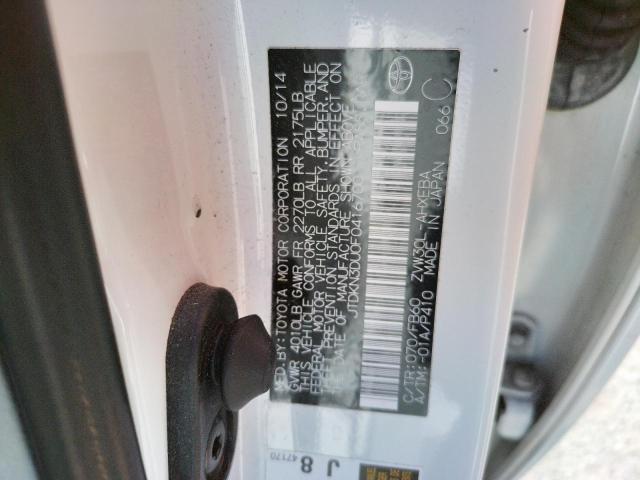 Photo 10 from auction – 2015 TOYOTA PRIUS with VIN JTDKN3DU0F0416700