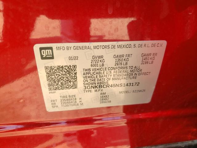 Photo 10 from auction – 2022 CHEVROLET BLAZER 2LT with VIN 3GNKBCR45NS143172