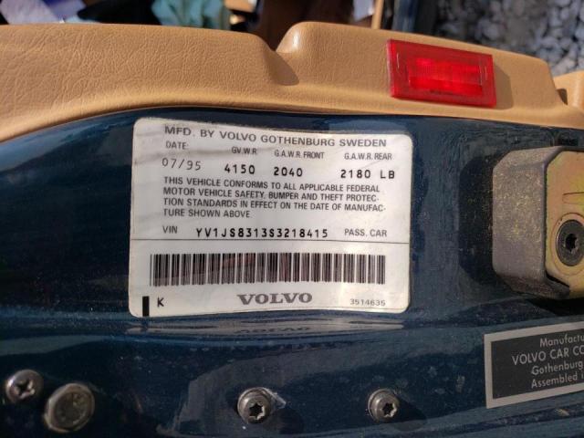 Photo 10 from auction – 1995 VOLVO 940 with VIN YV1JS8313S3218415