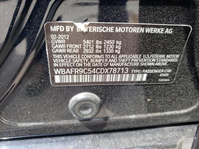 Photo 10 from auction – 2012 BMW 550 I with VIN WBAFR9C54CDX78713