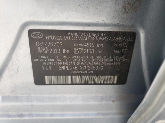 Photo 10 from auction – 2007 HYUNDAI SONATA SE with VIN 5NPEU46FX7H246970