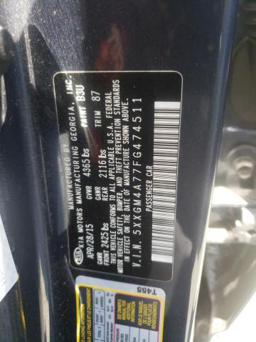 Photo 10 from auction – 2015 KIA OPTIMA LX with VIN 5XXGM4A77FG474511