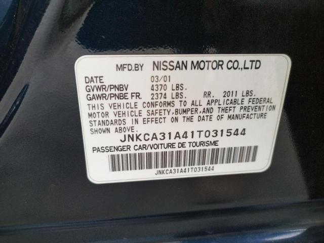 Photo 10 from auction – 2001 INFINITI EX35 BASE with VIN JNKCA31A41T031544