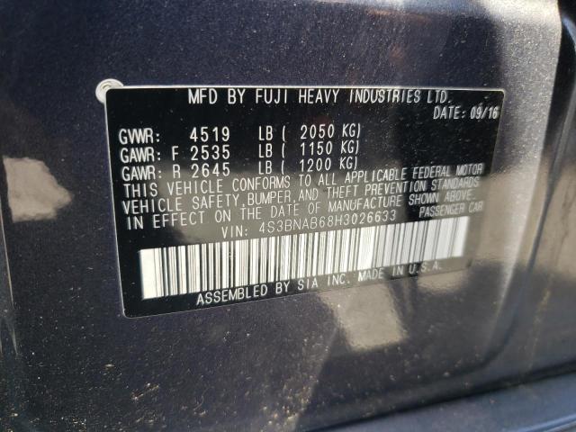 Photo 10 from auction – 2017 SUBARU LEGACY 2.5 with VIN 4S3BNAB68H3026633