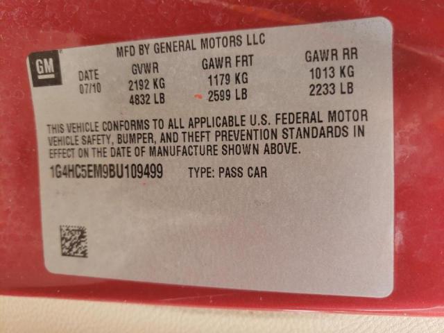 Photo 10 from auction – 2011 BUICK LUCERNE CX with VIN 1G4HC5EM9BU109499