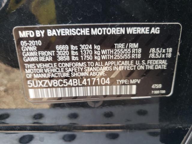 Photo 10 from auction – 2011 BMW X5 XDRIVE5 with VIN 5UXZV8C54BL417104