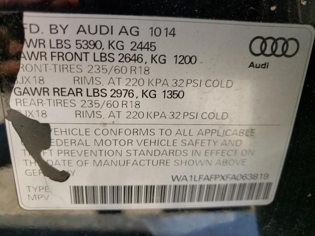 Photo 10 from auction – 2015 AUDI Q5 PREMIUM with VIN WA1LFAFPXFA063819