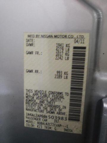 Photo 10 from auction – 2011 NISSAN ALTIMA BAS with VIN 1N4AL2AP6BN503983