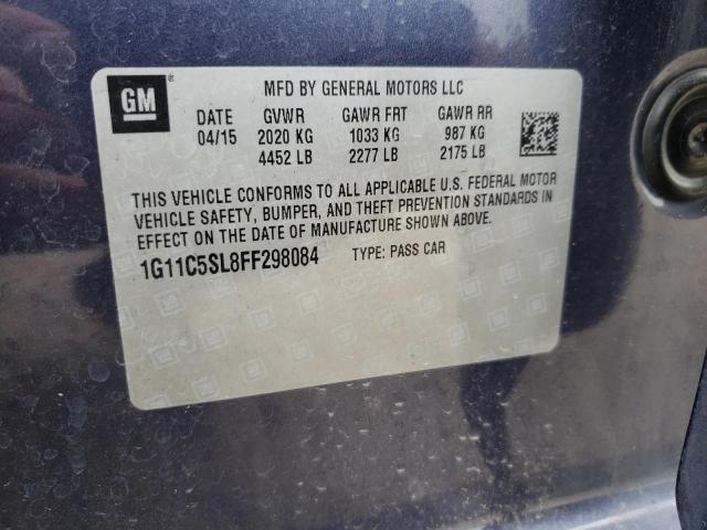Photo 10 from auction – 2015 CHEVROLET MALIBU 1LT with VIN 1G11C5SL8FF298084