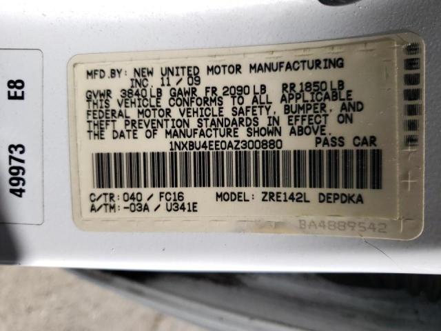 Photo 10 from auction – 2010 TOYOTA COROLLA BA with VIN 1NXBU4EE0AZ300880