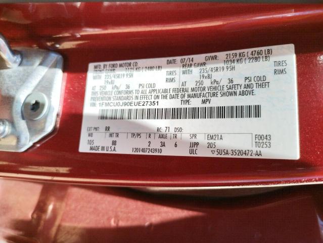 Photo 10 from auction – 2014 FORD ESCAPE TIT with VIN 1FMCU0J90EUE27351
