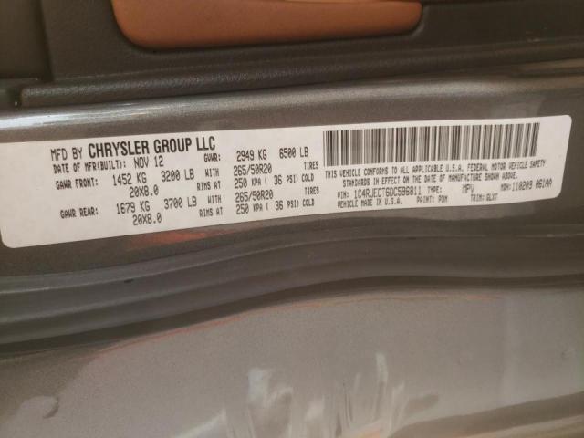 Photo 10 from auction – 2013 JEEP GRAND CHER with VIN 1C4RJECT6DC596811