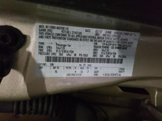 Photo 10 from auction – 2017 FORD FOCUS SE with VIN 1FADP3FE1HL251370