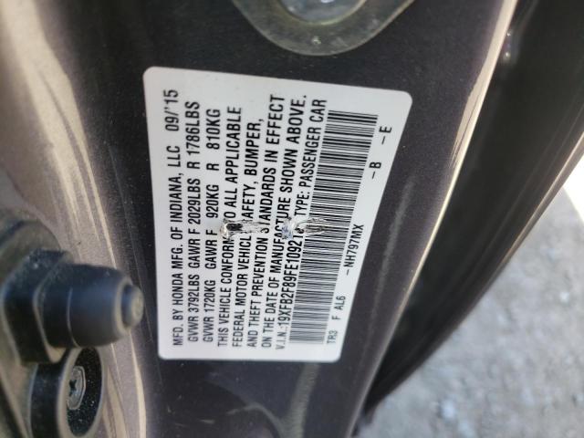Photo 10 from auction – 2015 HONDA CIVIC EX with VIN 19XFB2F89FE109215