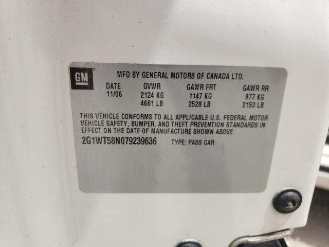 Photo 10 from auction – 2007 CHEVROLET IMPALA LT with VIN 2G1WT58N079239636