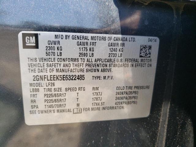 Photo 10 from auction – 2014 CHEVROLET EQUINOX LS with VIN 2GNFLEEK5E6322485