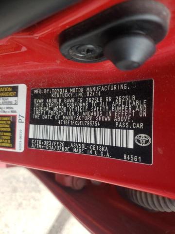 Photo 10 from auction – 2014 TOYOTA CAMRY L with VIN 4T1BF1FK9EU786754