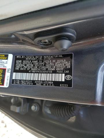 Photo 10 from auction – 2012 TOYOTA CAMRY HYBR with VIN 4T1BD1FK3CU040156