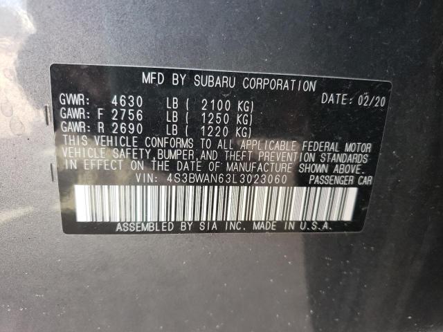 Photo 10 from auction – 2020 SUBARU LEGACY LIM with VIN 4S3BWAN63L3023060