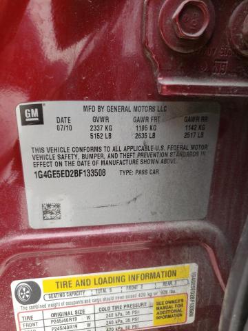 Photo 10 from auction – 2011 BUICK LACROSSE C with VIN 1G4GE5ED2BF133508