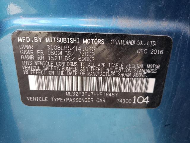 Photo 10 from auction – 2017 MITSUBISHI MIRAGE G4 with VIN ML32F3FJ7HHF18487