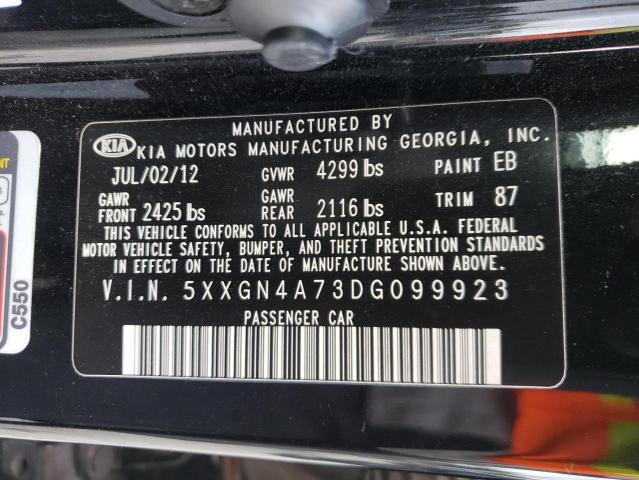 Photo 10 from auction – 2013 KIA OPTIMA EX with VIN 5XXGN4A73DG099923