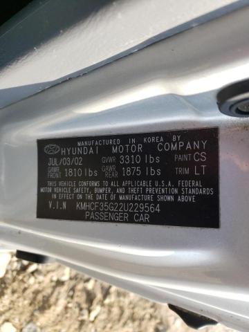 Photo 10 from auction – 2002 HYUNDAI ACCENT L with VIN KMHCF35G22U229564