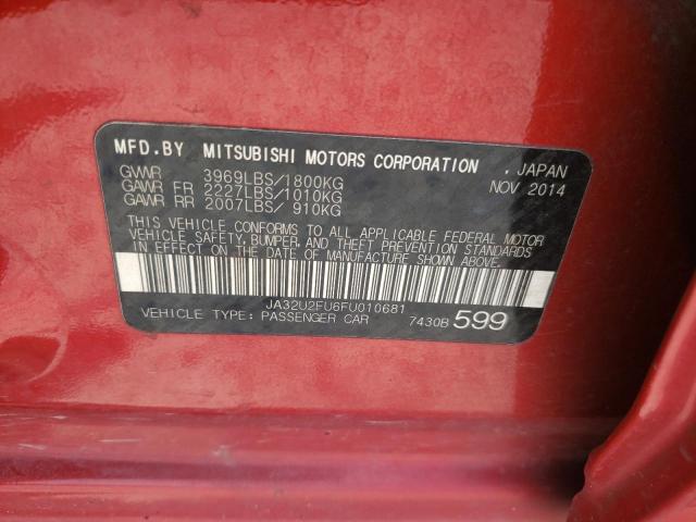 Photo 10 from auction – 2015 MITSUBISHI LANCER ES with VIN JA32U2FU6FU010681
