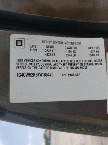 Photo 10 from auction – 2000 BUICK PARK AVENU with VIN 1G4CW52K6Y4185470
