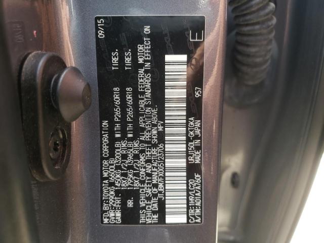Photo 10 from auction – 2016 LEXUS GX 460 with VIN JTJBM7FX0G5123706