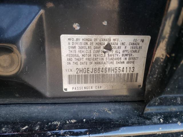 Photo 10 from auction – 1998 HONDA CIVIC with VIN 2HGEJ8646WH554113