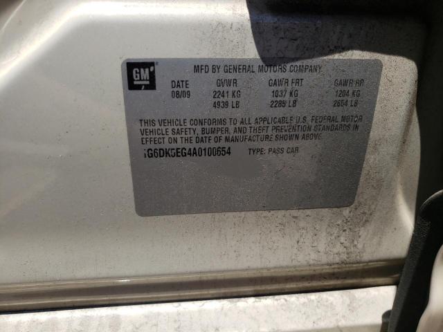 Photo 10 from auction – 2010 CADILLAC CTS PERFOR with VIN 1G6DK5EG4A0100654
