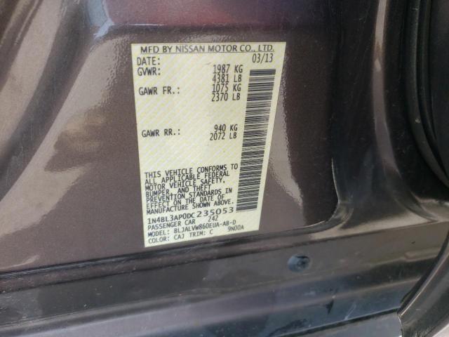 Photo 10 from auction – 2013 NISSAN ALTIMA 3.5 with VIN 1N4BL3AP0DC235053