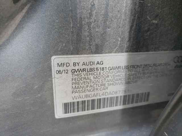Photo 10 from auction – 2013 AUDI S4 PREMIUM with VIN WAUBGAFL4DA087751