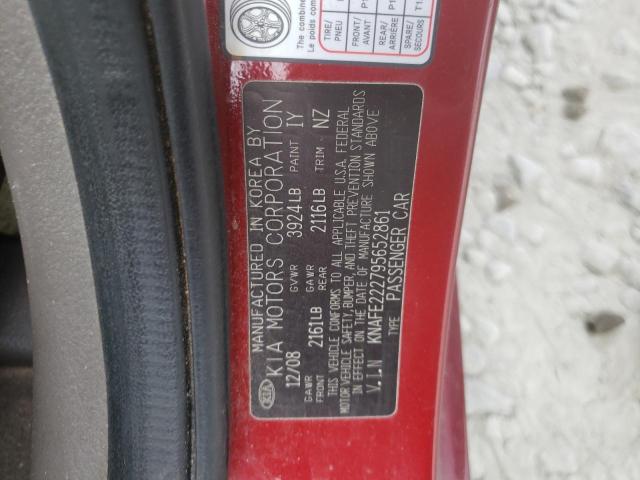 Photo 10 from auction – 2009 KIA SPECTRA EX with VIN KNAFE222795652861