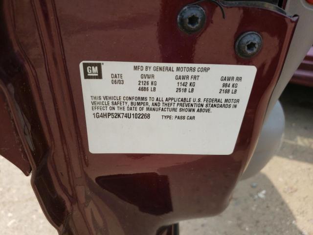 Photo 10 from auction – 2004 BUICK LESABRE CU with VIN 1G4HP52K74U102268