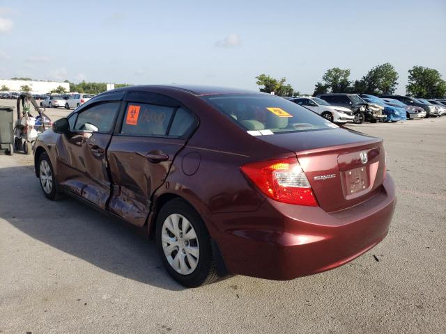 Photo 3 from auction – 2012 HONDA CIVIC LX with VIN 19XFB2F56CE060685