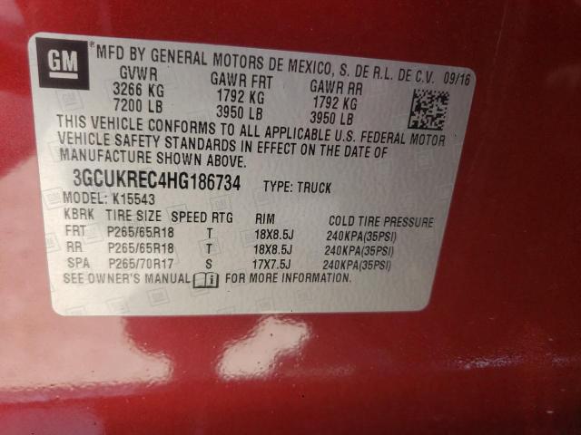 Photo 10 from auction – 2017 CHEVROLET SILVERADO with VIN 3GCUKREC4HG186734