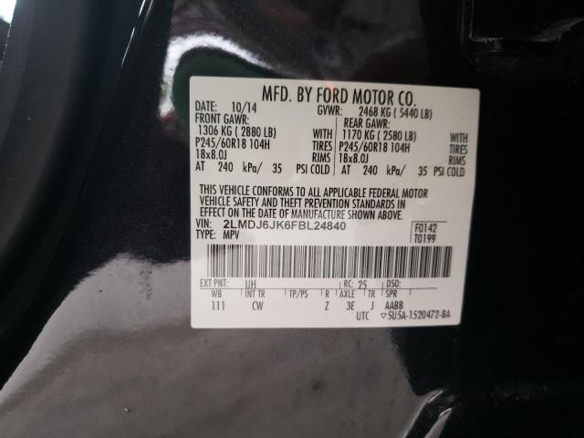 Photo 10 from auction – 2015 LINCOLN MKX with VIN 2LMDJ6JK6FBL24840