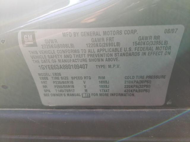 Photo 10 from auction – 2008 CADILLAC SRX with VIN 1GYEE63A880109407