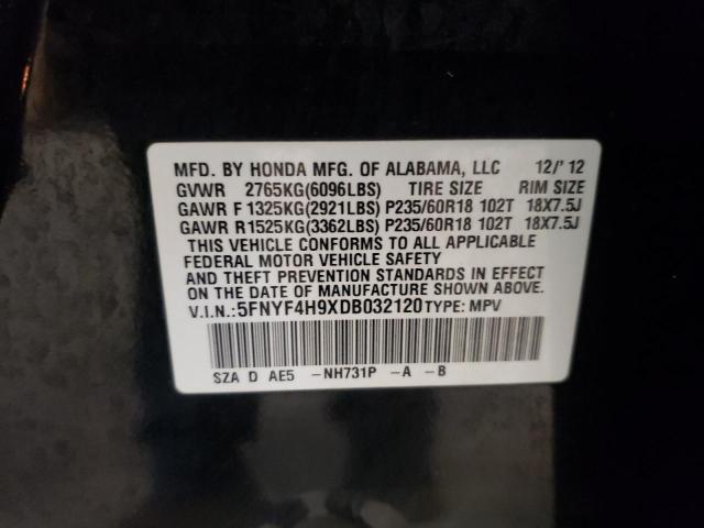 Photo 10 from auction – 2013 HONDA PILOT TOUR with VIN 5FNYF4H9XDB032120