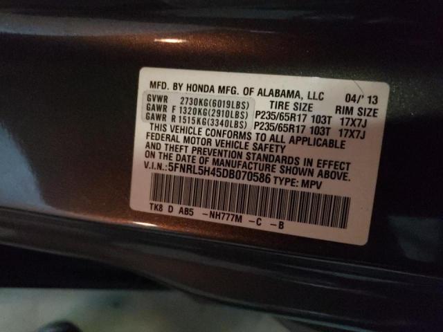 Photo 10 from auction – 2013 HONDA ODYSSEY EX with VIN 5FNRL5H45DB070586
