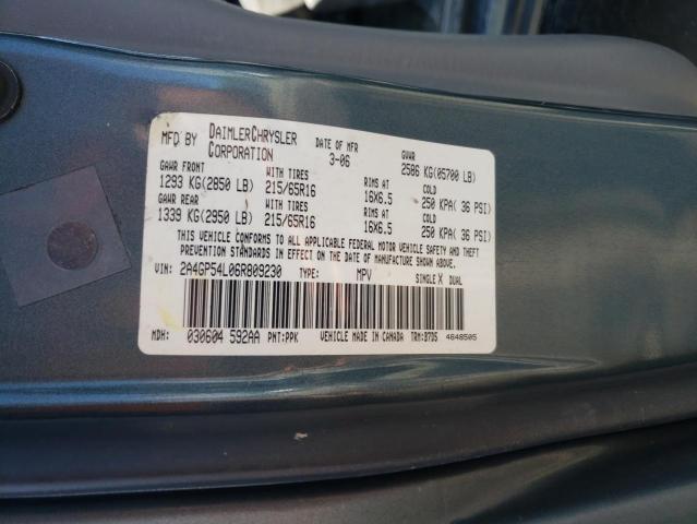Photo 10 from auction – 2006 CHRYSLER TOWN & COU with VIN 2A4GP54L06R809230
