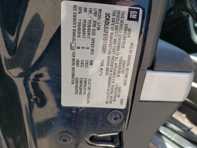 Photo 10 from auction – 2007 PONTIAC TORRENT with VIN 2CKDL63F876110381