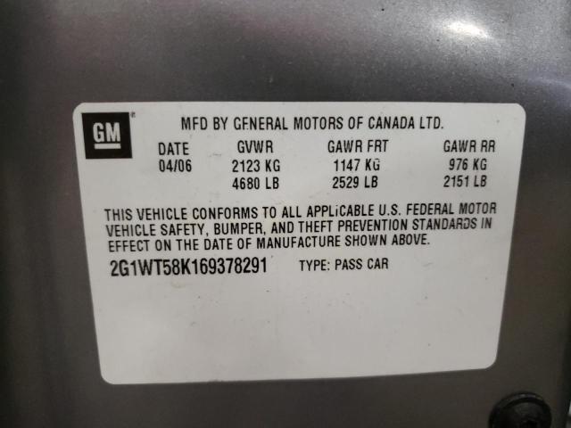 Photo 10 from auction – 2006 CHEVROLET IMPALA LT with VIN 2G1WT58K169378291