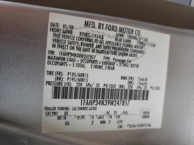 Photo 10 from auction – 2009 FORD FOCUS S with VIN 1FAHP34N39W247857