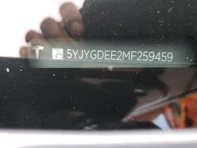 Photo 10 from auction – 2021 TESLA MODEL Y with VIN 5YJYGDEE2MF259459